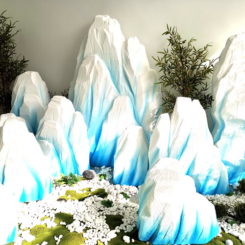 泡沫石头道具假山塑雕影视雪山