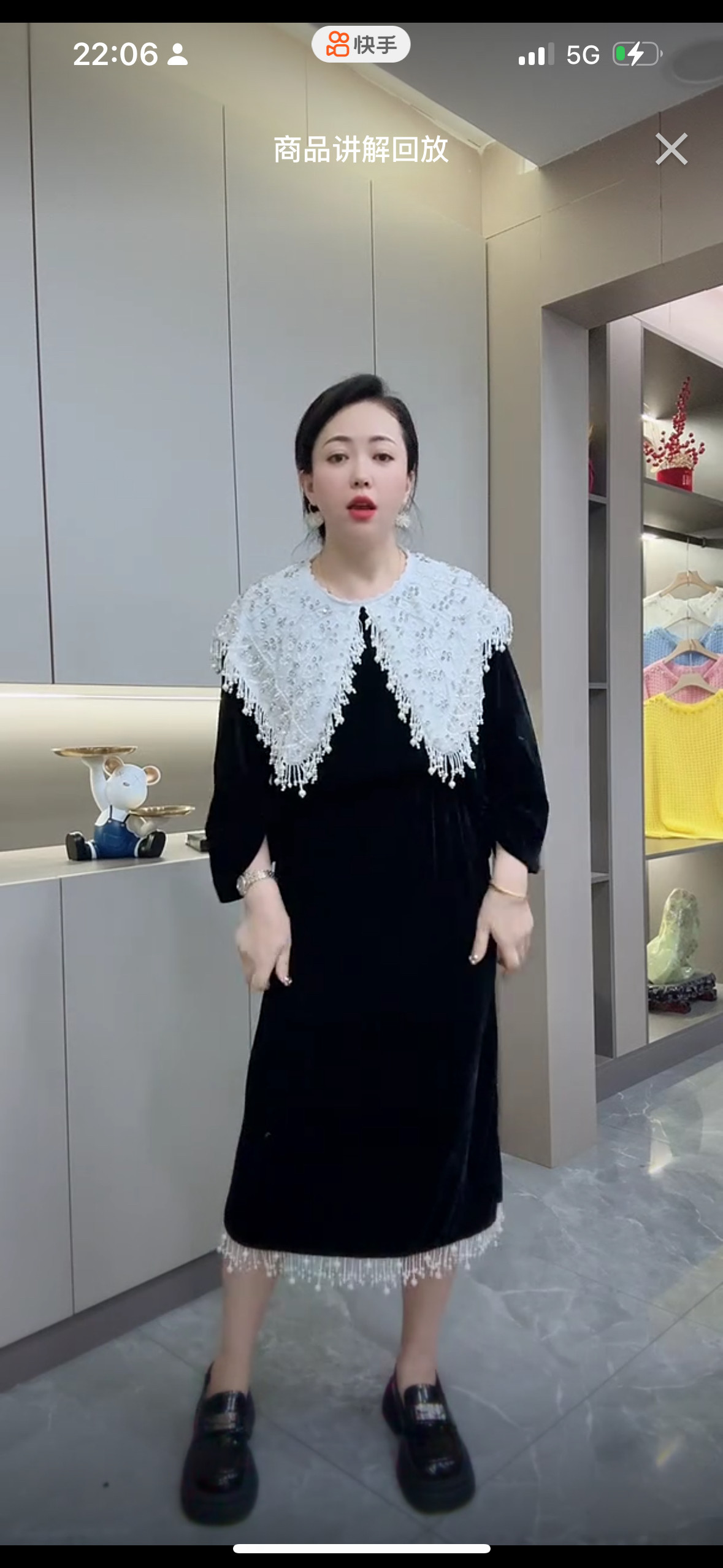 大码女装娃娃领钻点钉珠流苏边上时尚套装