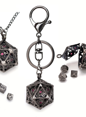 宝石coc跑团骰子迷你金属骰子挂件项链dnd多面骰博德之门骰子色子