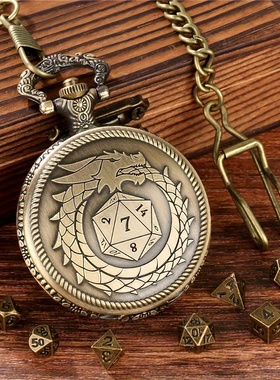 怀表骰子多面骰子COC桌游跑团骰TRPG克苏鲁色子龙与地下城DND筛子