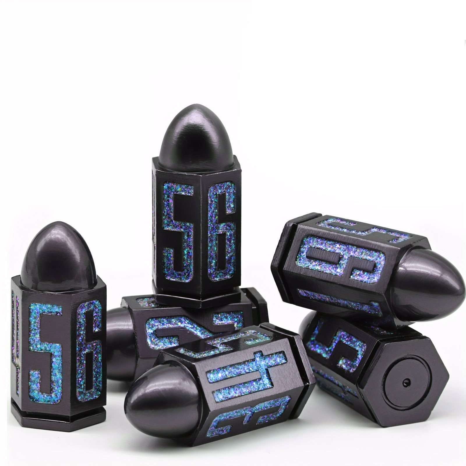 金属子弹头6面骰子 trpg骰子 coc骰子 6面色子