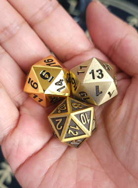 第五人格金属20面骰子COC桌游跑团TRPG克苏鲁色子流浪地球DND骰子