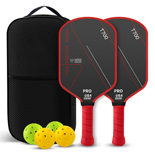 pickleball球拍全套装碳纤维T700布纹磨砂匹克球拍儿童板拍