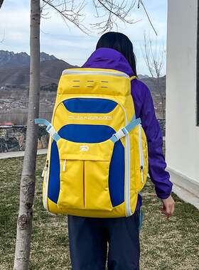意大利户外防水大容量拼接设计篮球背包多功能登山滑雪运动双肩包