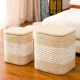 包邮 凳 大号草编坐箱 收纳箱脏衣筐 换鞋 储物箱 坐凳蒲草收纳凳