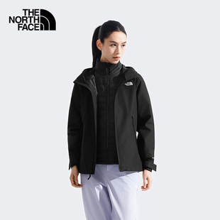 TheNorthFace北面户外女25秋冬防水Carto棉内胆三合一冲锋衣8FJW