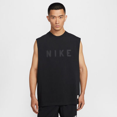 耐克宽松透气速干圆领运动背心男