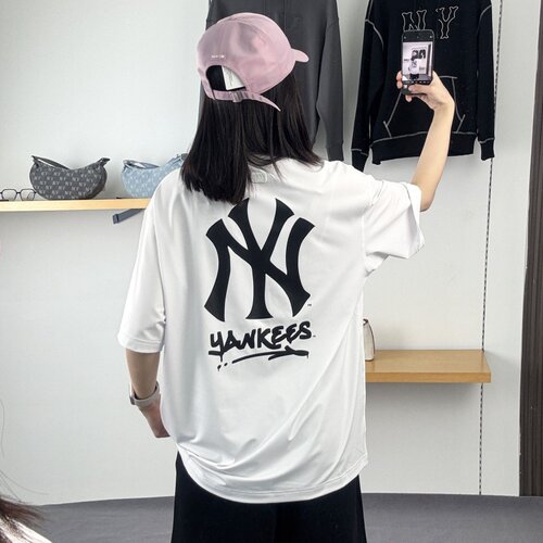 MLB短袖男女NY字母大标印花T恤