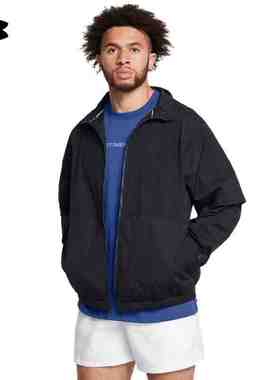 UA安德玛运动外套男子Crinkle Woven梭织休闲时尚百搭夹克1386605