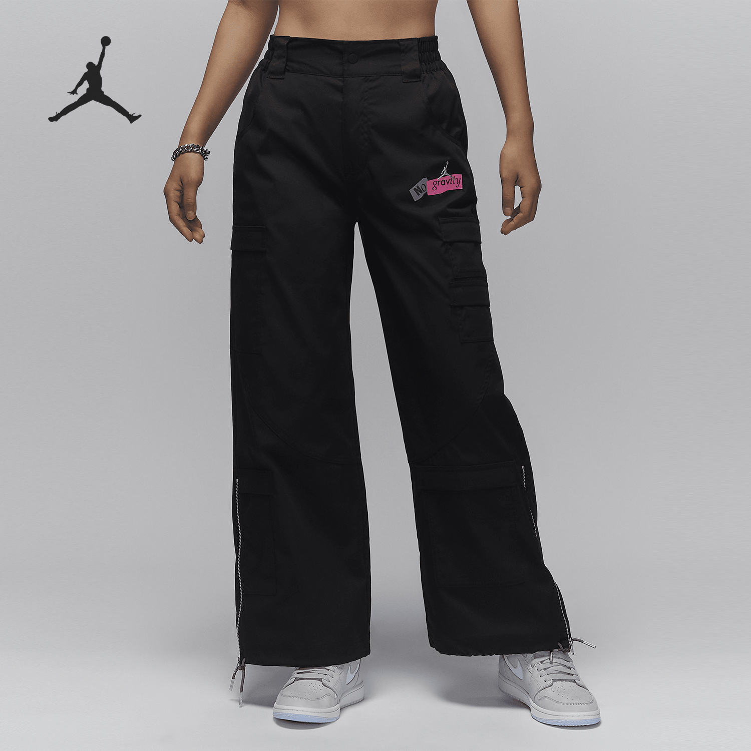Nike耐克Jordan Chicago女士宽松阔腿透气运动梭织工装长裤HF6422