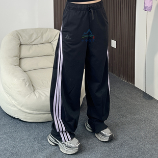 KF4936 KF4935 运动针织透气直筒跑步长裤 阿迪达斯女子阔腿香蕉裤