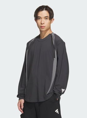 阿迪达斯轻运动FOS系列休闲上衣圆领长袖T恤男新款JM6241/JM6243