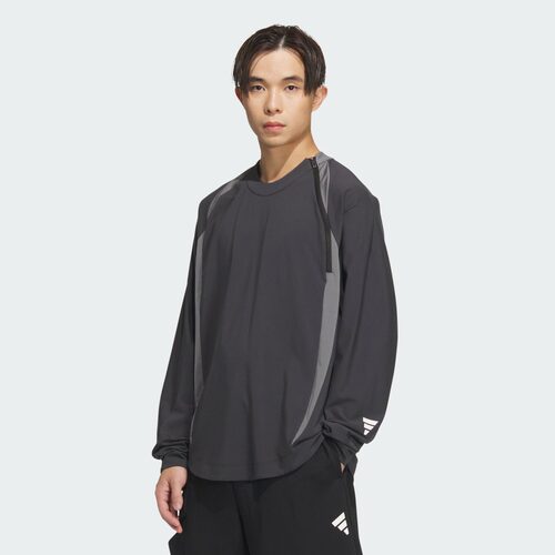 阿迪达斯轻运动FOS圆领长袖T恤男
