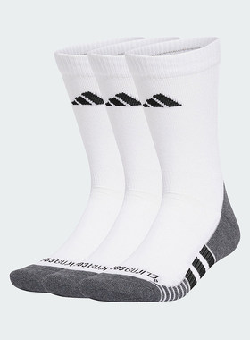 Adidas阿迪达斯新款男女三双装舒适时尚休闲透气中筒运动袜JD9575
