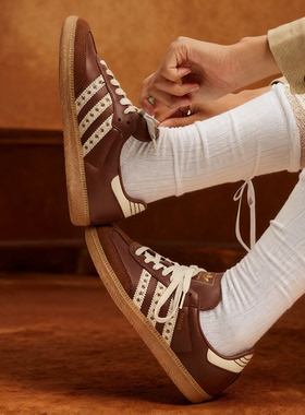 25秋季新款Adidas阿迪达斯三叶草女SAMBA OG休闲T头德训鞋JR8821