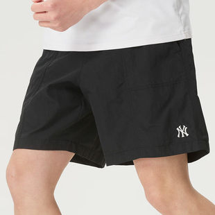 宽松休闲五分裤 男女NY小标速干短裤 3ASMB1663 MLB情侣运动裤 26新款
