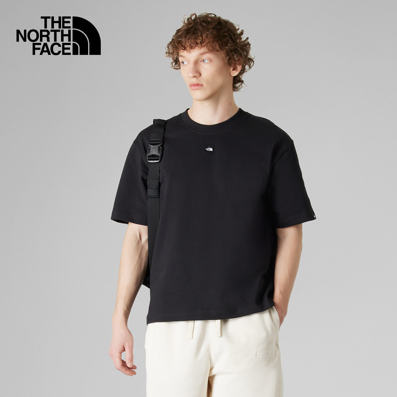 TheNorthFace北面新款户外休闲男UE重磅纯棉宽松短袖T恤|8BTV