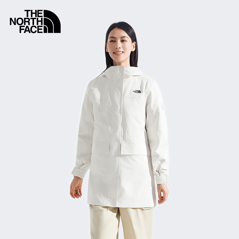 北面女子防水羽绒三合一冲锋衣
