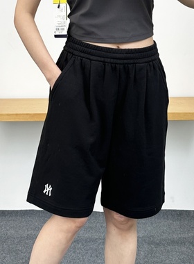 MLB男女短裤25春夏新款NY刺绣小标情侣休闲宽松运动裤子3ASPB1253