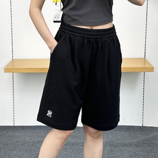 子3ASPB1253 NY刺绣小标情侣休闲宽松运动裤 MLB男女短裤 25春夏新款