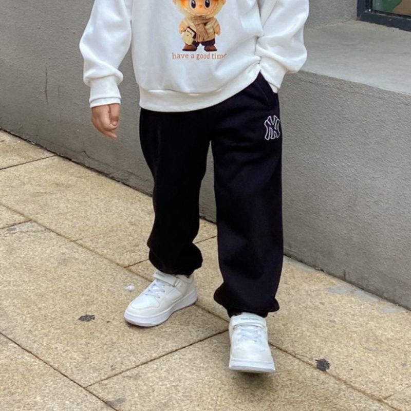 MLB小标加绒保暖休闲束脚长裤