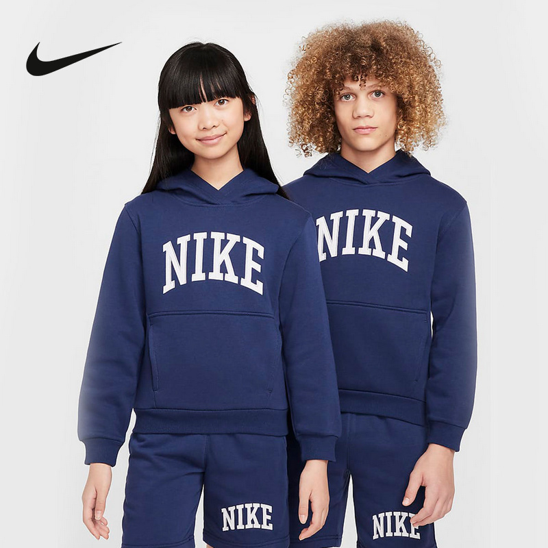 Nike耐克大童加绒连帽衫卫衣