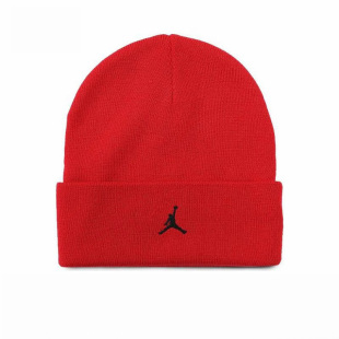 耐克JORDAN红色针织帽子毛线帽男女同款运动堆堆帽冬帽FN4672