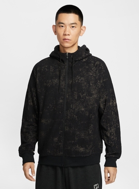 NIKE耐克男子25冬季THERMA-FIT薄绒运动训练连帽套头衫外套IF2866