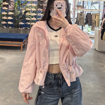 阿迪达斯三叶草女子连帽夹克外套