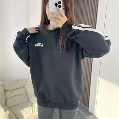 阿迪达斯男运动圆领长袖套头卫衣