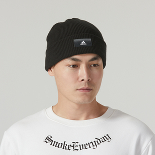 Adidas阿迪达斯毛线帽男帽女帽冬季加厚保暖绒线帽针织帽子IB2661