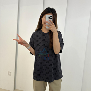 MLB情侣短袖26新款NY复古满印老花宽松透气休闲运动T恤3ATSM0163