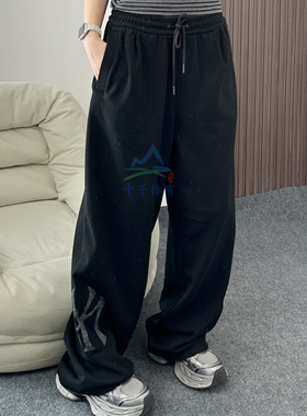 25秋季新款MLB长裤男女NY复古老花大标阔腿休闲运动裤3APTM0154