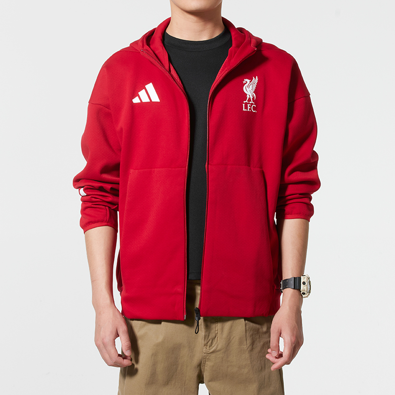 阿迪达斯利物浦足球男子连帽夹克