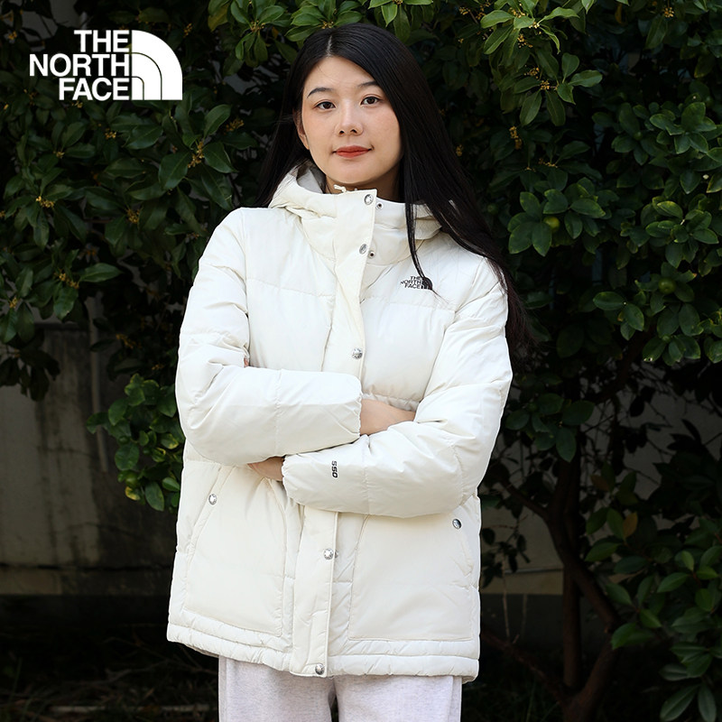北面羽绒服户外女子保暖连帽外套