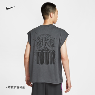 NIKE耐克男子25秋季速干篮球训练运动休闲针织无袖短袖T恤HV1889