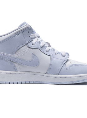 NIKE耐克运动鞋女子大童AJ 1 MID (GS)时尚高帮复古篮球鞋FD8780