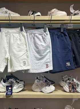 MLB男童女童运动裤25夏季新款儿童跑步复古时尚针织短裤7ASPB0153