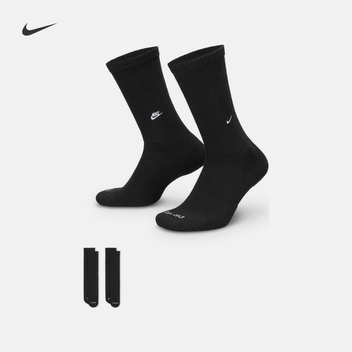 Nike耐克刺绣速干中筒运动袜2双