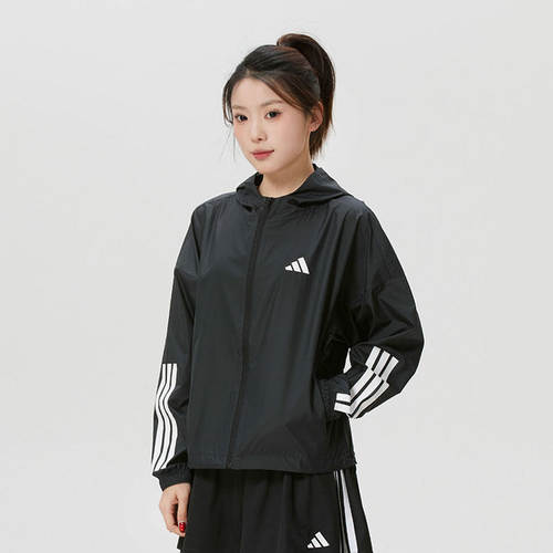 阿迪达斯连帽外套女子运动夹克