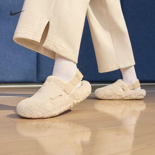 Nike耐克CALM女凉鞋回弹毛毛拖鞋