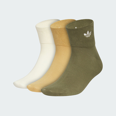 阿迪达斯三叶草男女中筒运动袜