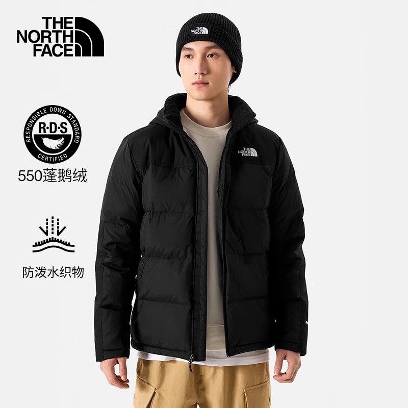 TheNorthFace北面羽绒服男士秋冬季户外防水连帽鹅绒保暖外套4U82