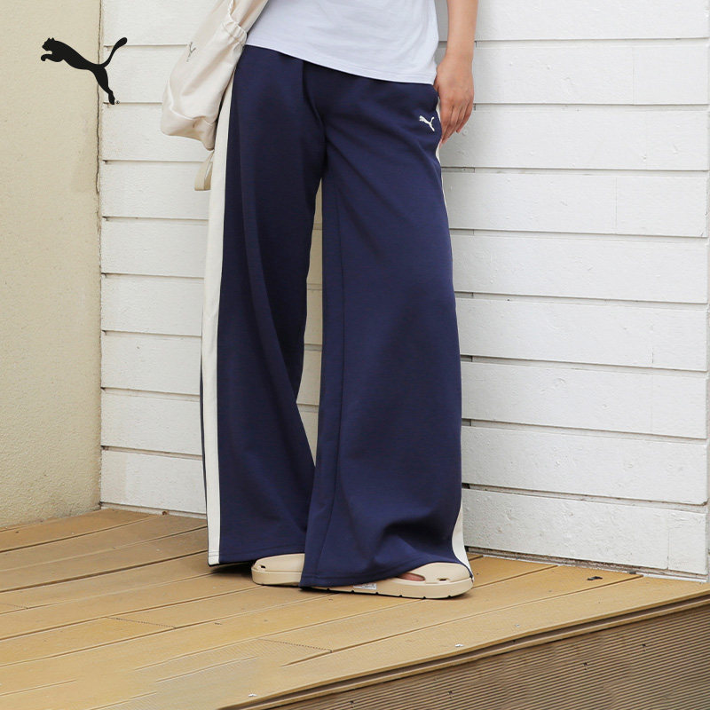PUMA彪马2025年新款复古宽松运动风T7长裤女子拼接休闲裤631312,运动服/休闲服装,运动长裤,淘宝优惠券,粉丝福利购,淘宝优惠卷