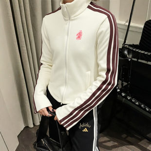 Adidas阿迪达斯短款灯芯绒外套女装26春马年新年款小夹克衫KG3456