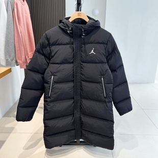 Jordan耐克乔丹24新款男子防泼水长款羽绒服冬保暖刺绣外套FB7314