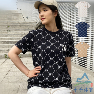 T恤3ATSM0143 NY标老花休闲圆领短袖 MLB洋基队2024年新款 男女同款