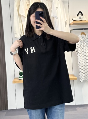 25新款MLB短袖男女NY刺绣防晒凉感速干POLO衫运动T恤3APQB0353