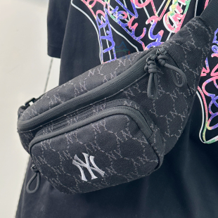 25秋季 MLB腰包男女NY钻石老花满印胸包斜挎包运动包3AHSMV45N 新款