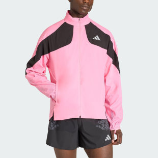 阿迪达斯外套男26春季新款ADIZERO T JKT M运动夹克外套KC1237